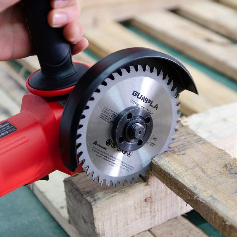 Gunpla 4-1/2-inch 40 Tooth Alloy Steel TCT General Purpose Hard & Soft Wood Cutting Saw Blade with 7/8-inch Arbor(Reduce Ring 5/8 inch) - Image 2